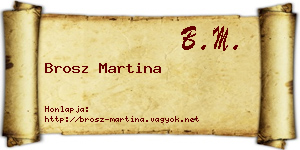Brosz Martina névjegykártya